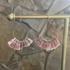 Pink Tassle Earrings